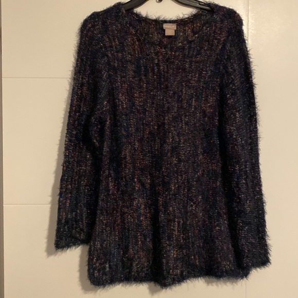 Chico’s Multicolor Sweater with Matching Infinity Scarf. - Picture 1 of 8